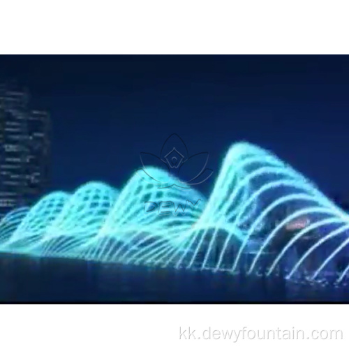 Көлге айналдыратын музыкалық би лазері су бұрқағын басқарады